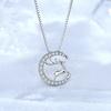 Collar de Cervatillo de Plata Esterlina para Mujer All the Way You Mori Cadena Clavicular Oro Rosa Colgante de Alce Diamante Completo Regalo de San Valentín