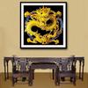 Pintura de Diamantes de una Pieza del Fabricante Estilo Chino Moderno Dragón Dorado Pintura Decorativa para Sala de Estar Cuadrado Mágico Diamante Redondo Venta al por Mayor de una Pieza Envío Directo Diamante Completo