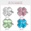 Estilo Japonês Novo Popular Estilo Pequena Fragrância Joias para Nail Art Olho de Gato Colorido Trevo de Quatro Folhas Coração Flor de Prata Liga de Diamante Joias