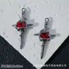 Pingente Charm de Lua Coração Borboleta Rosa Cruz Estilo Dark Europeu e Americano para Pulseira Colar de Contas DIY