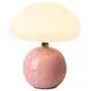 Lámpara de mesa tricolor regulable, lámpara de hongo, luz nocturna vintage de cristal, lámpara de ambiente romántico para niñas, lámpara de mesita de noche para dormitorio
