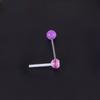Moda para moto color degradado clavo de lengua forma de corazón estrella de cinco puntas aro de lengua acrílico color caramelo aro de lengua comercio exterior transfronterizo