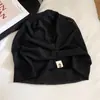 Gorro de malla plisada para mujer, sombrero de moda de verano fino y transpirable para circunferencia de cabeza grande, gorra versátil y adelgazante para el rostro para clima frío