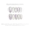 Taiwu [Uñas Vestibles Semi-Hechas a Mano] Estilos Largos y Cortos Piezas de Uñas Pre-Hechas, Uñas Postizas Desmontables, Paquete de Diez Piezas al por Mayor