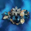 Broche de alta calidad, nicho, incrustado, flor de cristal Shijia, ramillete de alta gama, pin para solapa de traje, accesorio para mujer, temperamento