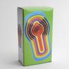 Taza medidora arcoíris cuchara medidora color juego de 6 piezas cuchara medidora colorida herramienta de cocina para hornear engrosada juego opp