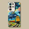 Aplicable para funda de teléfono Samsung s26ultra pintura al óleo tren s25/24plus verano s23 silicona cobertura total s22 set