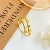 Anillo Transfronterizo Estilo Europeo y Americano Simple Doble Capa Corazón Corona Anillo para Mujeres Moda Ins Elegante Moño Microincrustado Circonita
