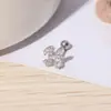 Aço Inoxidável Ins20G Fivela de Rosca Twist 26 Letras Inglesas Zircônia Micro-Pavimentada Brincos de Rosca Brincos Brincos de Osso da Orelha