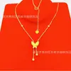 Suministro en Vivo Latón Chapado en Oro Nuevo Collar de Mariposa con Borla Tridimensional Cadena para Clavícula Moda Nacional Joyería al por Mayor