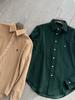 24 Otoño e Invierno Nuevo Retro de Alta Calidad Pana de Algodón Puro Gruesa Camisa de Solapa de Manga Larga para Mujer