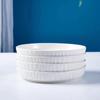 Nuevo Hogar Estilo Nórdico Tazón y Plato Blanco Puro Cristal Jade Tazón y Plato Estilo Ins Tazón de Arroz y Plato para Nian Plato Simple para Dim Pot