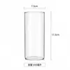 Vaso para refresco, vidrio de borosilicato alto, transparente, permite ver el contenido, apto para bebidas frías, de paredes rectas, alto, con popote, personalizable con un logo basado en tu diseño