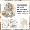 Adesivos de Paisagem Cena em Miniatura Colagem Pop-Up 3D Casa Artesanal Alívio do Estresse Diversão DIY Adesivos de Desenho Animado para Diário