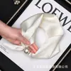Novo Estilo Lenço de Seda com Fivela Magnética de Cauda Pequena Faixa de Estilo Literário e Artístico Francês Camisa com Temperamento Profissional com Lenço Feminino