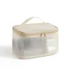 Bolsa de Maquillaje Portátil de Malla, Neceser de Gran Capacidad, Bolsa de Almacenamiento Portátil Multifuncional, Bolsa Portátil para Almacenamiento de Cosméticos
