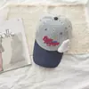 2026 Nueva Gorra de Béisbol con Letras Rayadas de Conejo para Mujer Primavera Otoño Estilo Coreano Moda Visera Protectora Solar