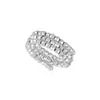 Anel de Prata Esterlina S925 em Formato de Diamante para Mulheres, Luxo Leve, Sensação de Alto Padrão, Anel Enrolado Multicamadas, Anel Único e Estiloso para o Dedo Indicador