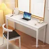Escritorio de madera maciza, escritorio de computadora de lujo ligero para oficina, escritorio de dormitorio con cajones, escritorio largo para oficina, escritorio para escribir en casa para estudiantes de secundaria