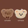Patche de tecido com bordado de urso de desenho animado para roupas infantis, autoadesivo, reparo sem costura para furos em jaquetas acolchoadas, conserto sem marcas