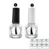 Botellas Transparentes Redondas y Cuadradas para Esmalte de Uñas 5ml 10ml 15ml Botellas de Vidrio para Cosméticos con Tapa y Pincel