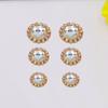 Cadena de Garra Perla Redonda Disco Broche de Taladro Diamante Ojo de Gato Diamantes de Cristal Plata diy Accesorios para el Cabello Accesorios de Metal