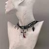 Primavera 2025 Dulce Cool Spice Girl Collar Femenino Masculino Estilo Diablo Punk Subcultura Cadena Cruz Clavícula Collar Cadena Lujo Ligero