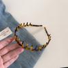 Tiara Acetato Ondulada Dentada Estilo Coreano para Mulheres, Versátil Alta Antiderrapante para Lavar o Rosto Acessório de Cabelo