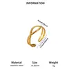 Anillo Geométrico de Acero Inoxidable Chapado en Oro Real Simple para Mujer Serpiente Hueco Abierto Ajustable Fabricante Venta al por Mayor