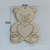 Enfeite de Urso de Madeira de Natal Não Acabado Artesanato DIY Presente para Decoração de Festa em Casa de Natal