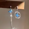Pendientes de Borla de Gota de Agua Roja Retro Lujo Ligero Sentido de Gama Alta Temperamento Largos Colgantes Nuevos Accesorios para Pendientes