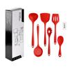 Espátula de silicone com tudo incluído utensílios de cozinha de silicone 6 peças colher de cozinha espátula 6 peças colher resistente a altas temperaturas mancha