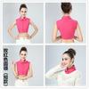 Camisa de cuello falso de gasa de estilo coreano para otoño e invierno, camisa de cuello alto con cuello falso para mujer, suéter decorativo en blanco y negro con cuello falso