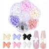 Cross-border venda quente 7 grade flor de ameixa joias de unhas internet celebridade arco Pearl Flower cartoon urso pêssego terno coração