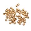 Cuentas de sandía huecas cortadas de oro de 14K, accesorios de joyería hechos a mano DIY, cuentas redondas doradas que conservan el color con patrón de calabaza