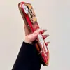 Gato de la Fortuna Rojo Año Nuevo Kt Cat Funda para Apple 17 Pro Max iPhone 16 Dibujos Animados 15 Cuero 14 Modelo Nuevo