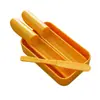 Vajilla de melamina creativa tienda de hot pot molde resbaladizo de camarón plato resbaladizo de camarón cargador tubo de bambú albóndiga juego resbaladizo de camarón