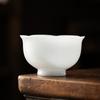 Copa Maestra de Porcelana Blanca Jade Hielo Taza de Té Hogar Cerámica Kung Fu Logotipo Producción Venta al por Mayor Negocio Souvenir Fabricante