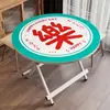 Mesa de Picnic Redonda Pequeña, Mesa Plegable con Patrón Personalizado, Venta al por Mayor para el Hogar, Transmisión en Vivo de Comercio Electrónico, Plegable, Lujo Ligero