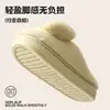 Pantuflas de algodón con lazo para mujer, nuevas pantuflas de interior para el hogar Otoño/Invierno 2026, silenciosas, de suela suave y forradas de felpa para abrigar