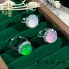El Colgante Clásico Más Vendido de Xiaohongshu con Cabujón de Calcedonia Verde Natural de Girasol, Regalo para Mejor Amiga, Anillo de Color Esmeralda Ágata