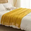 Manta de noche para casa de huéspedes, estilo nórdico, adecuada para hoteles, oficinas, uso para siestas, manta de aire acondicionado, manta para sofá de camping, manta decorativa