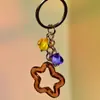 Acessórios de Chaveiro Estrela de Cinco Pontas Vazada Multicor Moda Desenho Animado Acessórios de Joia Tendência Unisex Inteligentes e Fofos