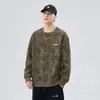 Roupas Masculinas Shanggu Moletom Tie-Dye Estilo Americano Feito Sob Medida para Homens, Novo Modelo Outono/Inverno 2026, Gola Redonda, Marca Tendência, Caimento Versátil.
