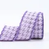 Borde de Botón/Borde Recto Doble Cara Brillo Mil Cuadrículas Pájaro Lazo Hecho a Mano Cinta Material DIY Accesorios para Ropa Empaque de Caja de Regalo