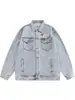 Chaqueta de Mezclilla Estilo Americano para Hombre, Nuevo Modelo Primavera y Otoño, Top Retro Americano con Diseño de Moda, Chaqueta Casual