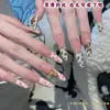 Celebridad de Internet Estilo Francés Estampado de Leopardo Rosa Pegatinas para Uñas Otoño Marrón Caramelo Suministros Ojo de Gato Estampado de Leopardo Pegatinas Insbape Invierno