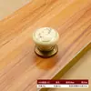 Manija de Cerámica de un Solo Agujero Patrón de Rosa Crackle Dorado y Blanco Estilo Europeo Blanco y Negro Estilo Chino Retro Manija de Tirador para Cajón y Puerta de Gabinete