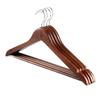 Gancho de Madera Maciza Flocking para Ropa Hogar Madera Sin Marcas Soporte para Ropa de Adulto Antideslizante Colgador para Ropa Tienda de Ropa