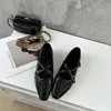 Nuevos Zapatos Mary Jane Brogue de Nicho con Punta Cuadrada, Diseño de Correa Cruzada, Tacón Bajo, Suela Suave Elegante, Zapatos de una Sola Pieza Antideslizantes de Boca Baja